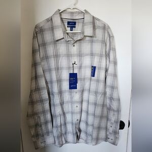 Apt. 9 Gray Plaid Dress Shirt